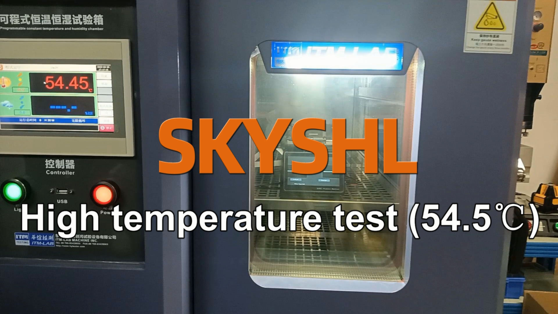 SKYSHL High temperature test 54 5°C