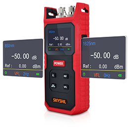SKYSHL 800-1700nm -50~+26dBm Optical Fiber Power Meter - OPM