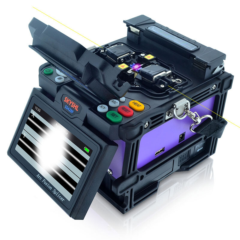 SKYSHL SS428F Optical Fiber Fusion Splicer fiber splicing video