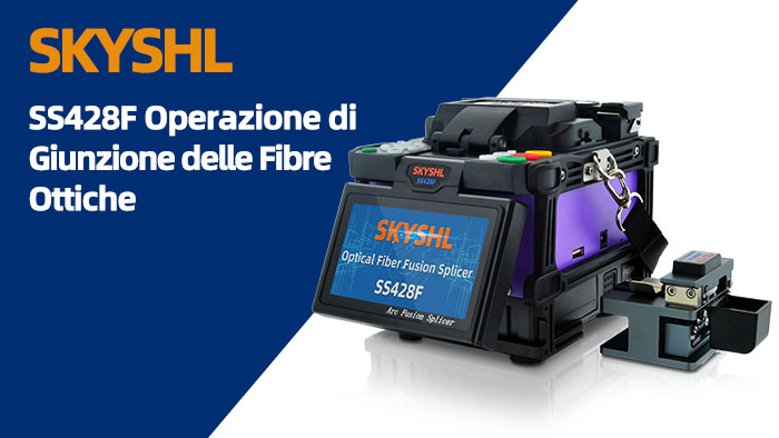 SKYSHL SS428F Optical Fiber Fusion Splicer fiber splicing video