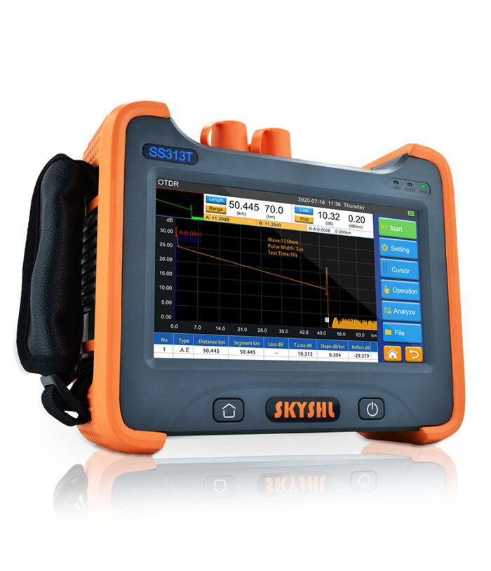 SS313T 1490nm 1625nm 1650nm SM PON optical time domain reflectometer otdr tester curve