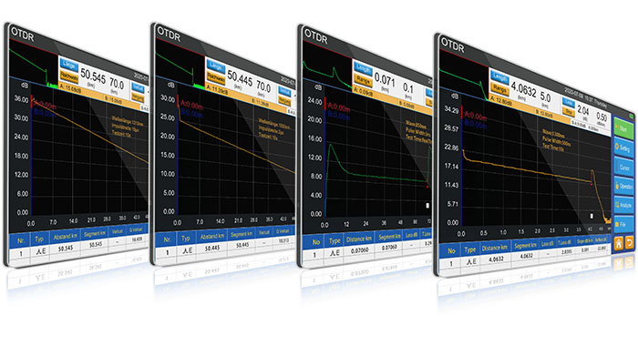 SS313T 850nm 1300nm 1310nm 1550nm SM and MM optical time domain reflectometer otdr tester curve