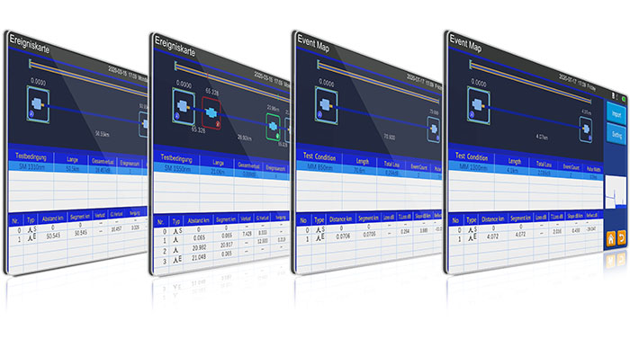 SS313T 850nm 1300nm 1310nm 1550nm SM and MM optical time domain reflectometer otdr tester event map ilom