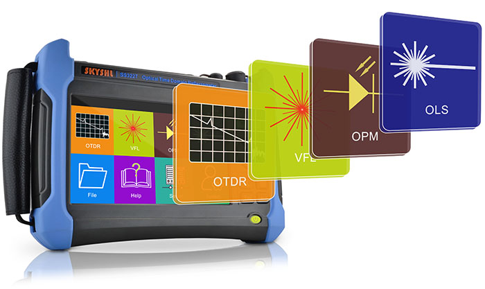 SS322T MM 850nm 1300nm SM 1310nm 1550nm PON 1490nm 1625nm 1650nm multimode SM single mode optical time domain reflectometer otdr tester