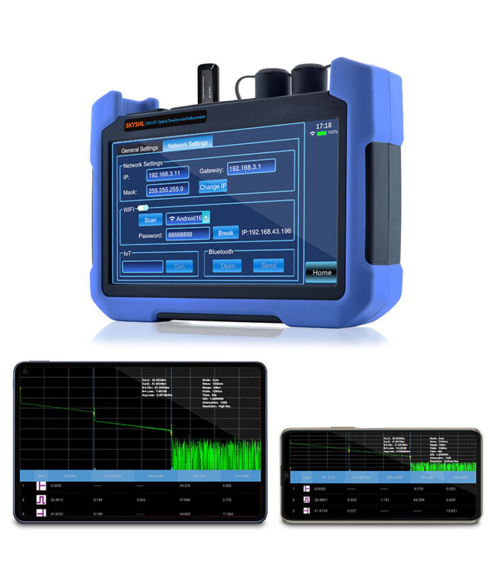 SS315T 1310nm 1550nm 850nm 1300nm mm multimode SM single mode optical time domain reflectometer otdr tester event map