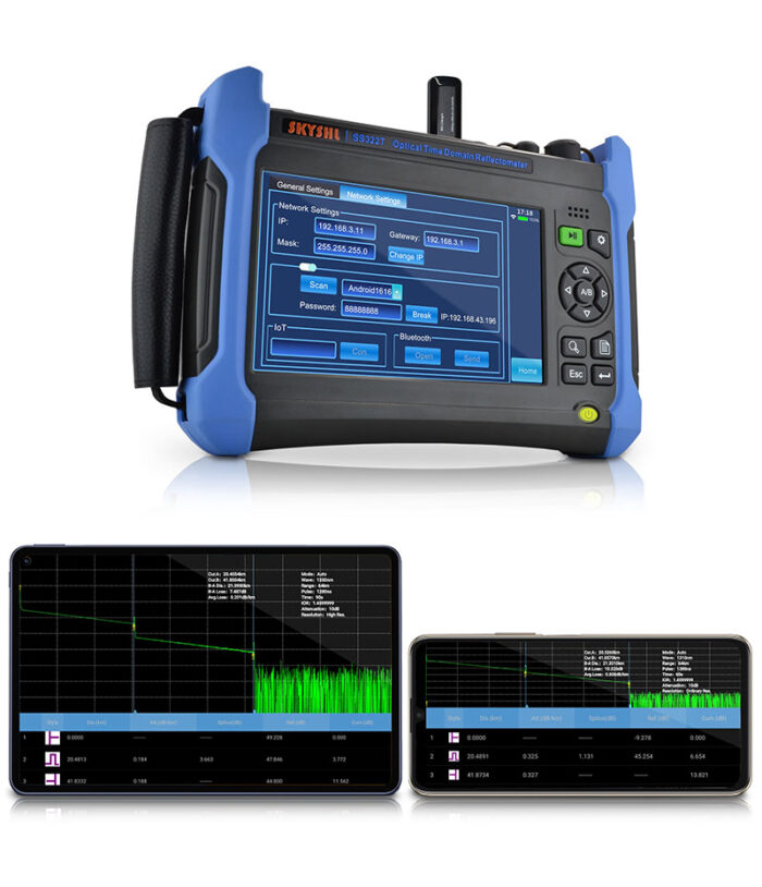 SS322T MM 850nm 1300nm SM 1310nm 1550nm PON 1490nm 1625nm 1650nm multimode SM single mode optical time domain reflectometer otdr tester