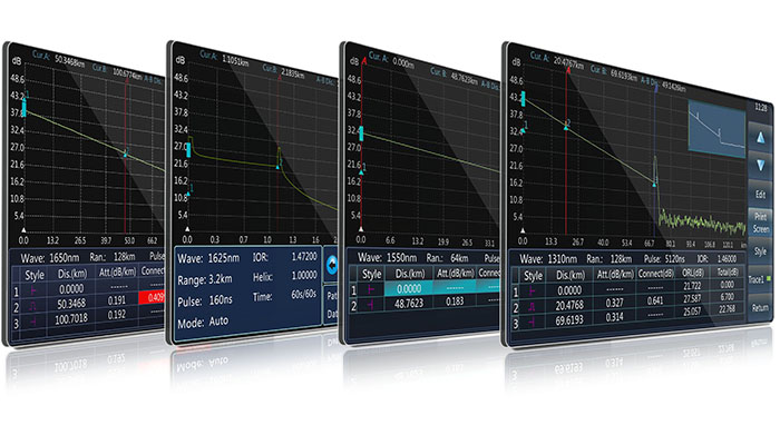 SS322T SM 1310nm 1490nm 1550nm 1625nm 1650nm PON SM single mode optical time domain reflectometer otdr tester event map ilom