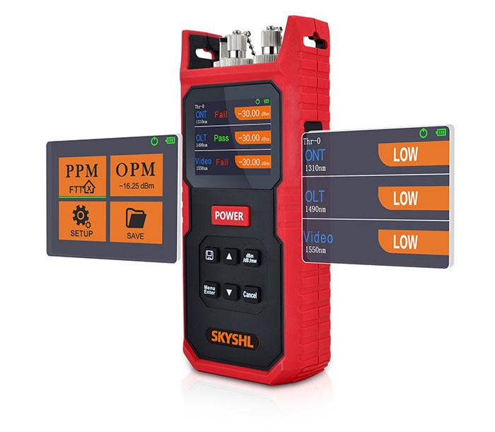 SS102PA SS102PC 1310nm 1490nm 1550nm PON Optical Power Meter with 850nm,1300nm,1310nm,1490nm,1550nm,1625nm Optical Fiber Power Meter OPM