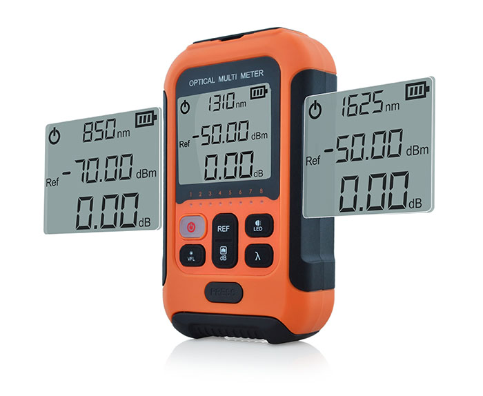 SS103PVA SS103PVC 850nm,980nm,1270nm,1300nm,1310nm,1490nm,1550nm,1577nm,1625nm,1650nm singlemode / SM Multimode / MM Portable Optical Fiber Power Meter