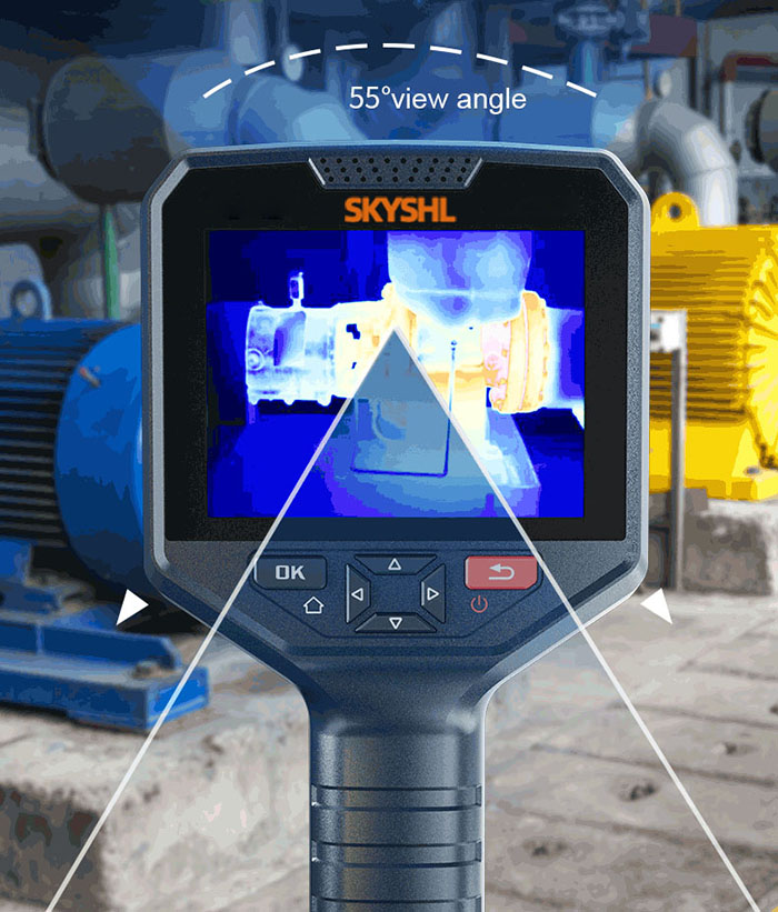 SS112A infrared thermal imaging 55°x83° Wide-Angle Lens, The Field of view at the same distance is larger and wider