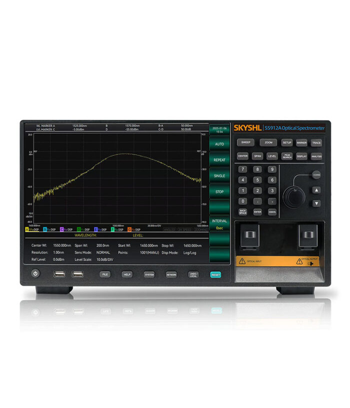 SKYSHL SS912A Optical Spectrum Analyzer – High-Resolution 20pm, 73dB Dynamic Range, 600-1700nm Wavelength