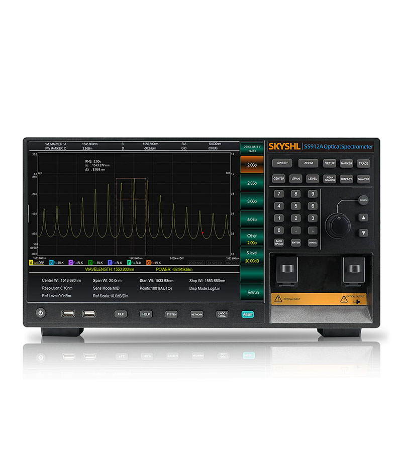 SKYSHL SS912A Optical Spectrum Analyzer – High-Resolution 20pm, 73dB Dynamic Range, 600-1700nm Wavelength