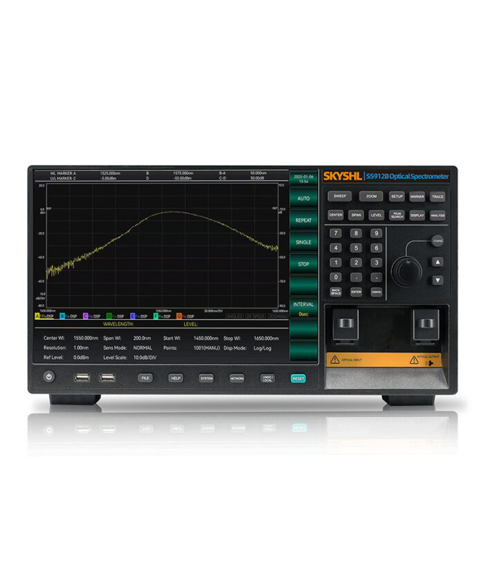 SKYSHL SS912B Optical Spectrum Analyzer – High-Resolution 50pm, 60dB Dynamic Range, 1200-2400nm Wavelength